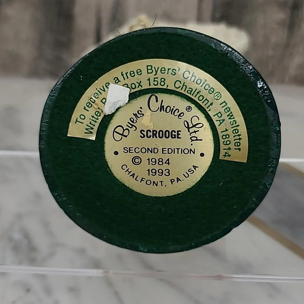 Byers' Choice Caroler Handmade 1984/93 Scrooge From 